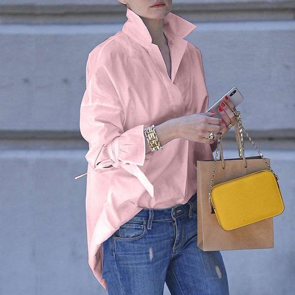 women's blouses & shirts 2021 fashion women shirt elegant comfortable solid turn-down collar female casual flare sleeve loose lady blou, White
women's blouses & shirts 2021 fashion women shirt elegant comfortable solid turn-down collar female casual flare sleeve loose lady blou, White