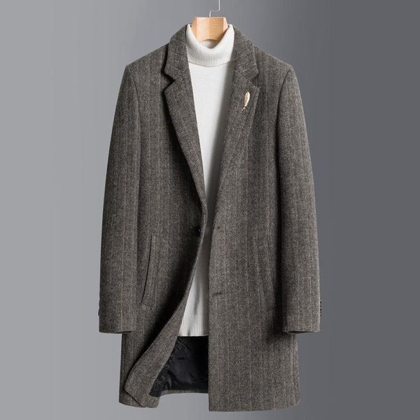 men's wool & blends autumn 2022 winter men thick warm coat turn-down collar male fashion blend outwear jacket casual overcoats d422, Black
men's wool & blends autumn 2022 winter men thick warm coat turn-down collar male fashion blend outwear jacket casual overcoats d422, Black