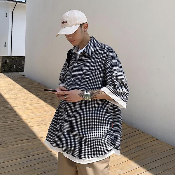 spot men's summer korean version of thetrend oftexturedark plaidfaketwo pieces wild short-sleeved casual shirt shirts, White;black
spot men's summer korean version of thetrend oftexturedark plaidfaketwo pieces wild short-sleeved casual shirt shirts, White;black