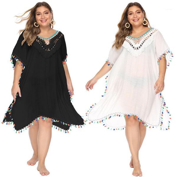 women's swimwear 2021 cover up plus size bikini women swimsuit cover-up beach bathing suit wear knitting mesh dress, White;black
women's swimwear 2021 cover up plus size bikini women swimsuit cover-up beach bathing suit wear knitting mesh dress, White;black