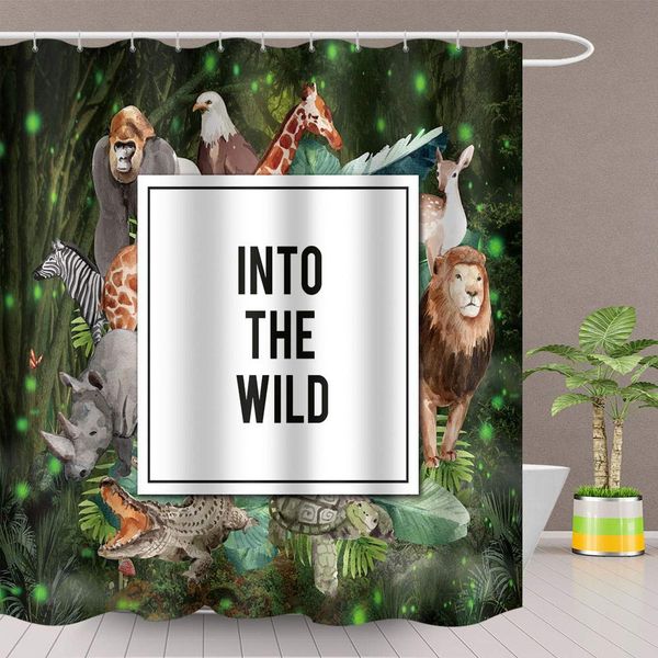 wild animals shower curtain dream forest watercolor animals bathroom decoration set polyester fabric 72x84 inch with hook 
wild animals shower curtain dream forest watercolor animals bathroom decoration set polyester fabric 72x84 inch with hook