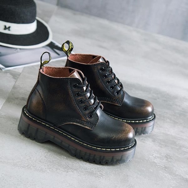 boots woman england locomotive thick bottom platform short genuine leather, Black
boots woman england locomotive thick bottom platform short genuine leather, Black