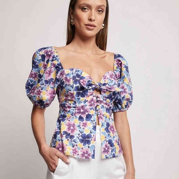 women's blouses & shirts 2021 summer holiday and vocation blue floral blouse shirt with functional bust tie i76z, White
women's blouses & shirts 2021 summer holiday and vocation blue floral blouse shirt with functional bust tie i76z, White