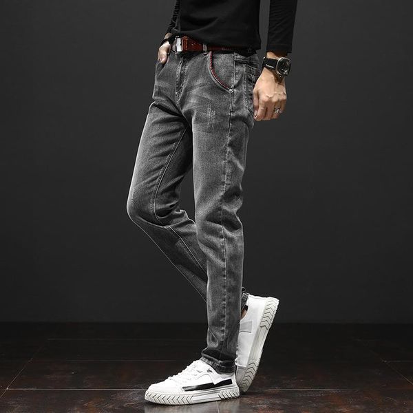 men jeans pants denim fashion desinger grey stretch slim fit for man streetwear cowboys hiphop calca masculina men's, Black
men jeans pants denim fashion desinger grey stretch slim fit for man streetwear cowboys hiphop calca masculina men's, Black
