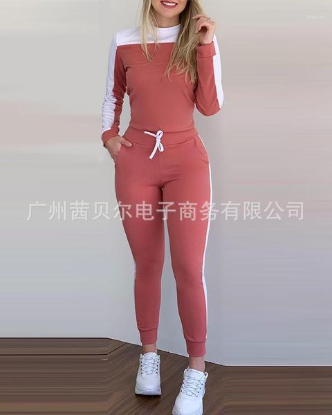 women's tracksuits 2021 two-piece color matching long-sleeved tight casual suit, Gray
women's tracksuits 2021 two-piece color matching long-sleeved tight casual suit, Gray