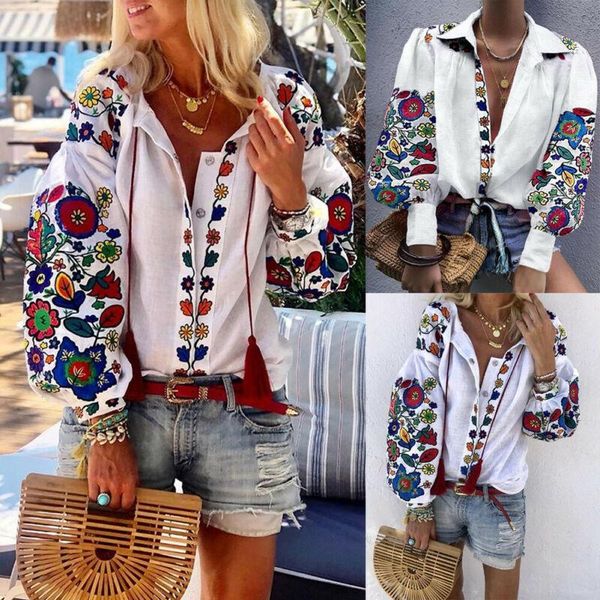 women's blouses & shirts 2021 ladies womens fashion women long sleeve button vintage floral print loose white casual shirt blouse
women's blouses & shirts 2021 ladies womens fashion women long sleeve button vintage floral print loose white casual shirt blouse