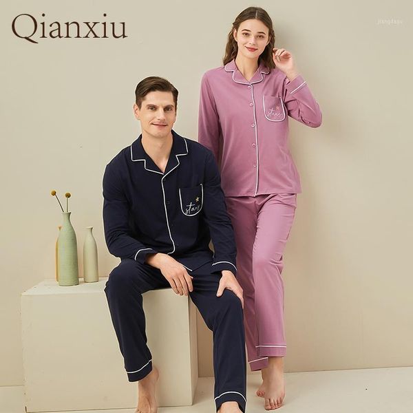 spring couples matching pijamas men casual pajama sets male mo cotton sleepwear suit turn-down collar long sleeve shirt & pants men's, Black;brown
spring couples matching pijamas men casual pajama sets male mo cotton sleepwear suit turn-down collar long sleeve shirt & pants men's, Black;brown