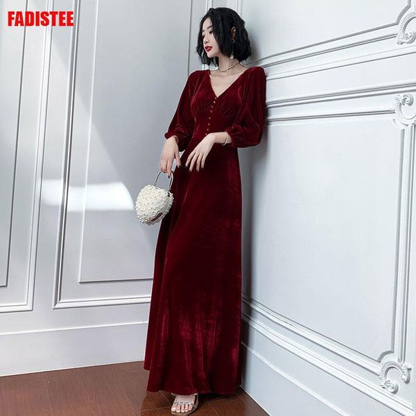 party dresses muslim puffy 3/4 sleeves burgundy velour vestido de festa long evening dress bride prom 2021 arrival, White;black
party dresses muslim puffy 3/4 sleeves burgundy velour vestido de festa long evening dress bride prom 2021 arrival, White;black