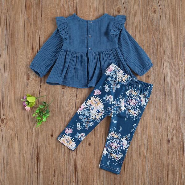 baby & children's 0-3years autumn kids girls clothes sets long sleeve ruffles pullover + flower pants 2pcs clothing, White 
baby & children's 0-3years autumn kids girls clothes sets long sleeve ruffles pullover + flower pants 2pcs clothing, White