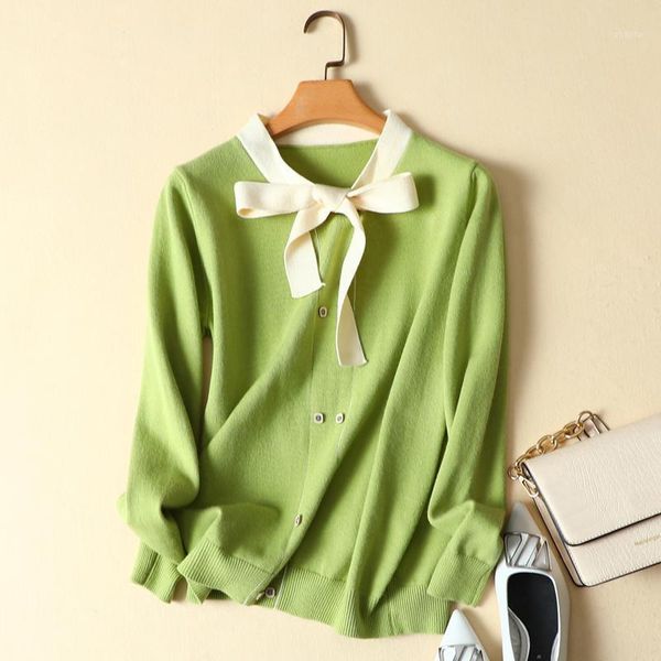 women's sweaters 2021 autumn knitted women and pullovers solid bow neck long-sleeved office lady elegant outwear coat, White;black
women's sweaters 2021 autumn knitted women and pullovers solid bow neck long-sleeved office lady elegant outwear coat, White;black