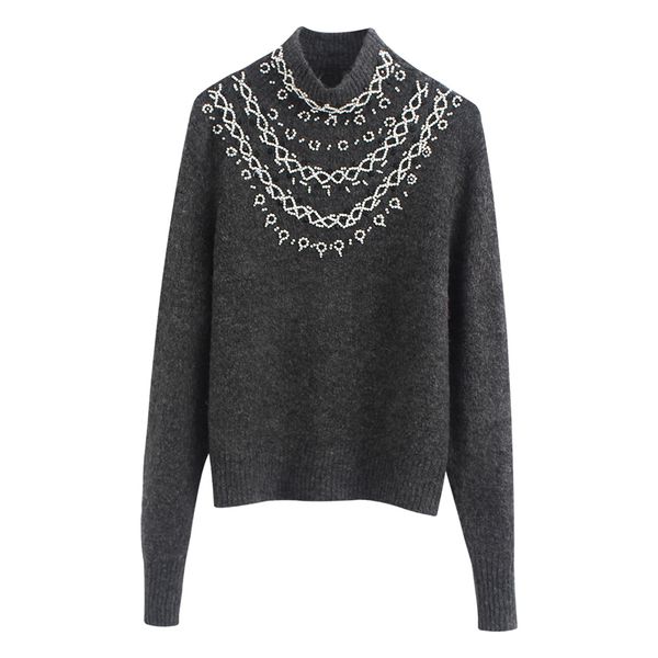 chic slim beading sweaters women fashion casual o neck pullovers elegant ladies long sleeve knitwear 210520, White
chic slim beading sweaters women fashion casual o neck pullovers elegant ladies long sleeve knitwear 210520, White