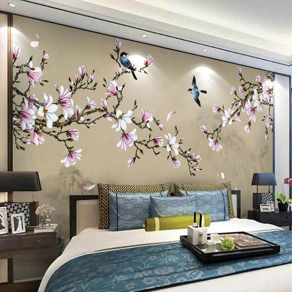 wallpapers custom 3d po wallpaper chinese style hand painted magnolia flowers and birds large mural bedroom living room tv background
wallpapers custom 3d po wallpaper chinese style hand painted magnolia flowers and birds large mural bedroom living room tv background
