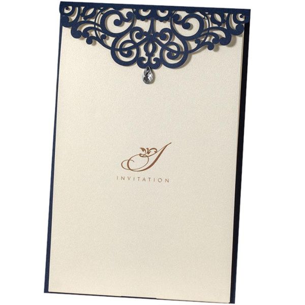 greeting cards wishmade navy blue laser cut invitations card with rhinestone for engagement wedding bussiness quincenera party menu 50pcs
greeting cards wishmade navy blue laser cut invitations card with rhinestone for engagement wedding bussiness quincenera party menu 50pcs