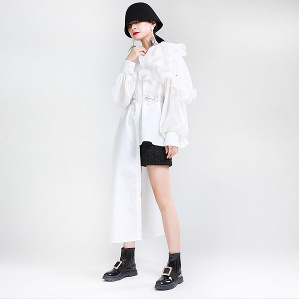 dresses asymmetrical patchwork ruffle shirt for women o neck lantern sleeve tunic casual white blouse female fashion, Black;gray
dresses asymmetrical patchwork ruffle shirt for women o neck lantern sleeve tunic casual white blouse female fashion, Black;gray