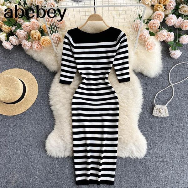 women strap knitted dress korean o neck short sleeve elastic pencil summer slim streetwear 210512, Black;gray
women strap knitted dress korean o neck short sleeve elastic pencil summer slim streetwear 210512, Black;gray