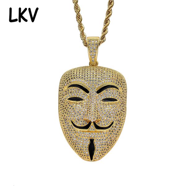 jewelry movie "v" revenge team same male mask head pendant with zircon hip hop necklace, Silver
jewelry movie "v" revenge team same male mask head pendant with zircon hip hop necklace, Silver