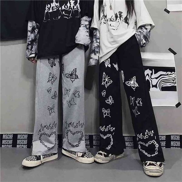 houzhou vintage wide leg pants winter fashion harajuku print trouser loose casual korean style high waist pants 210721, Black;white
houzhou vintage wide leg pants winter fashion harajuku print trouser loose casual korean style high waist pants 210721, Black;white