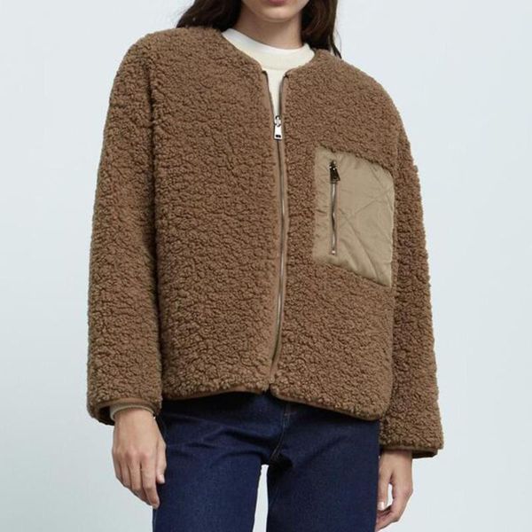 women's jackets casual wear on both sides coat 2021 winter zipper pocket o-neck solid warm coats for women harajuku brown fleece jacket, Black;brown
women's jackets casual wear on both sides coat 2021 winter zipper pocket o-neck solid warm coats for women harajuku brown fleece jacket, Black;brown
