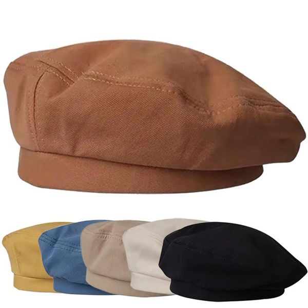 berets solid cotton women winter hats vintage french plaid ins military cap painter hat 2021 autumn street girls beret caps, Blue;gray
berets solid cotton women winter hats vintage french plaid ins military cap painter hat 2021 autumn street girls beret caps, Blue;gray
