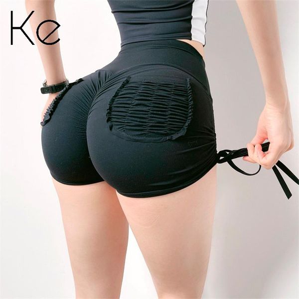 gym clothing ke lace-up high-waist sports shorts female hips tight-fitting stretch running yoga fitness pants pocket, White;black
gym clothing ke lace-up high-waist sports shorts female hips tight-fitting stretch running yoga fitness pants pocket, White;black