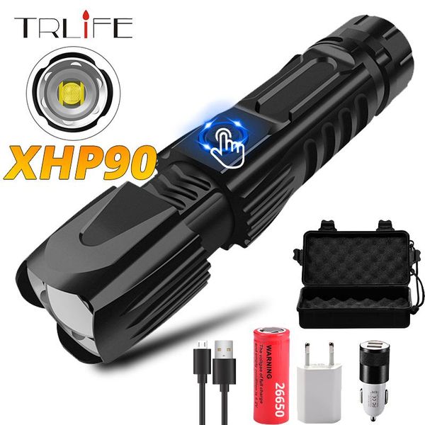 super powerful xhp90 rechargeable led xhp70.2 tactical torch waterproof zoom by 26650 battery with smart chip control flashlights torches
super powerful xhp90 rechargeable led xhp70.2 tactical torch waterproof zoom by 26650 battery with smart chip control flashlights torches