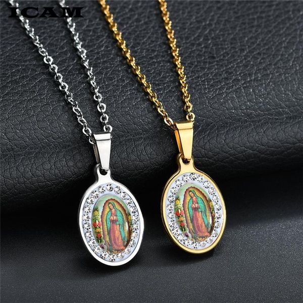 pendant necklaces icam iced out big virgin mary pendants gold color stainless steel chain for women christian jewelrypendant, Silver
pendant necklaces icam iced out big virgin mary pendants gold color stainless steel chain for women christian jewelrypendant, Silver