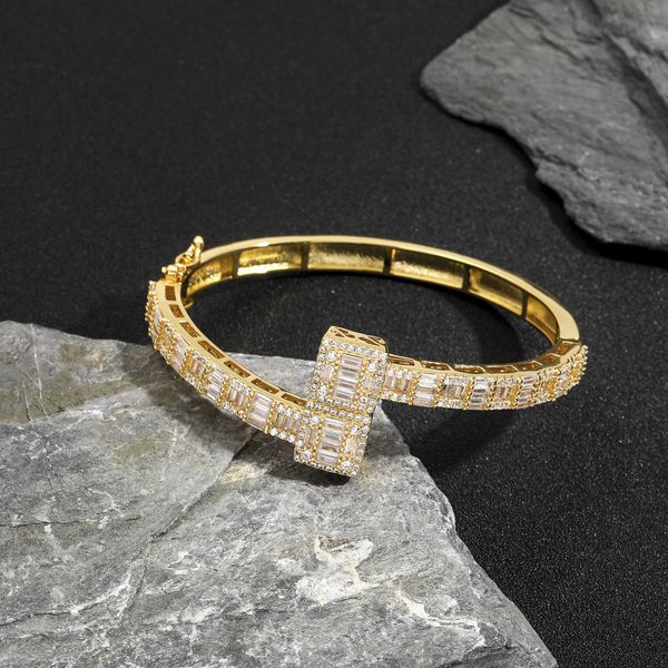 t type hip hopzirconium men's bracelet gold silver plated ins explosion bracelet for women man, Golden;silver
t type hip hopzirconium men's bracelet gold silver plated ins explosion bracelet for women man, Golden;silver