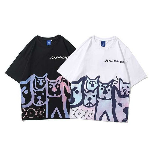Ins summer fashion brand fun personalized printing loose oversize couple's short sleeve men's and women's hip hop T-shirt, White
Ins summer fashion brand fun personalized printing loose oversize couple's short sleeve men's and women's hip hop T-shirt, White