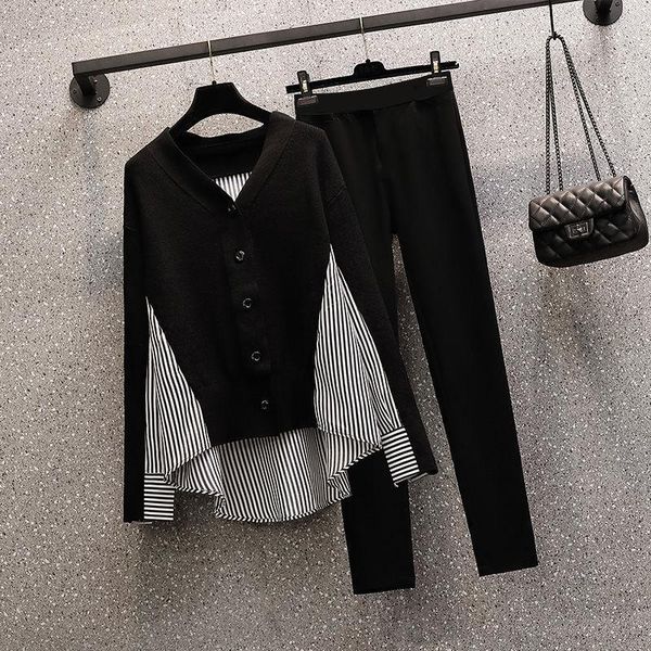 spring plus size women's fat mm loose slimming suit female autumn sister fashion temperament casual set two piece pants, White
spring plus size women's fat mm loose slimming suit female autumn sister fashion temperament casual set two piece pants, White
