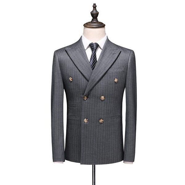 men's suits & blazers men 3 pieces lapel striped lattice double breasted suit for slim fit homme business wear wedding blazer+vest+pant, White;black
men's suits & blazers men 3 pieces lapel striped lattice double breasted suit for slim fit homme business wear wedding blazer+vest+pant, White;black