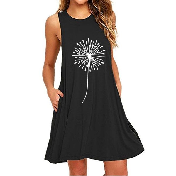 summer dress for women style dandelion print sleeveless slim a-line pocket ladies oversized es 210517, Black;gray
summer dress for women style dandelion print sleeveless slim a-line pocket ladies oversized es 210517, Black;gray