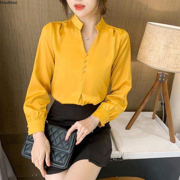 women's blouses & shirts houthion long sleeve blouse solid color v-neck shirt fashion korean casual comfortable plus size silk, White
women's blouses & shirts houthion long sleeve blouse solid color v-neck shirt fashion korean casual comfortable plus size silk, White