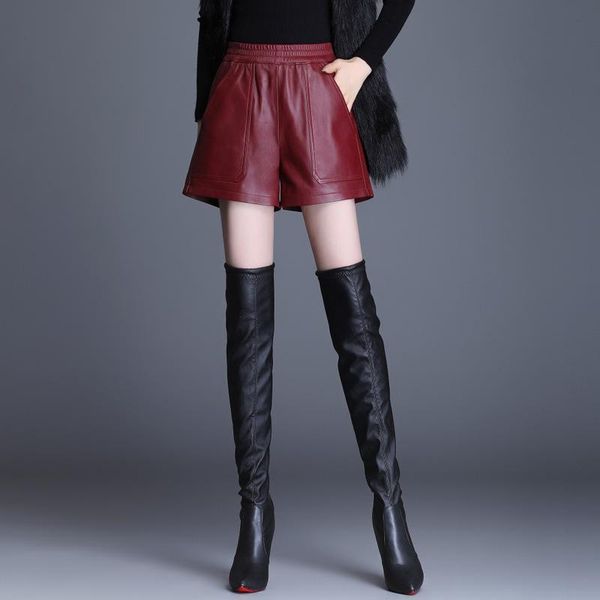 women's shorts autumn winter high waist red pu leather wide leg women fashon elegant loose casual motorcycle boot short pants lady 6715, White;black
women's shorts autumn winter high waist red pu leather wide leg women fashon elegant loose casual motorcycle boot short pants lady 6715, White;black