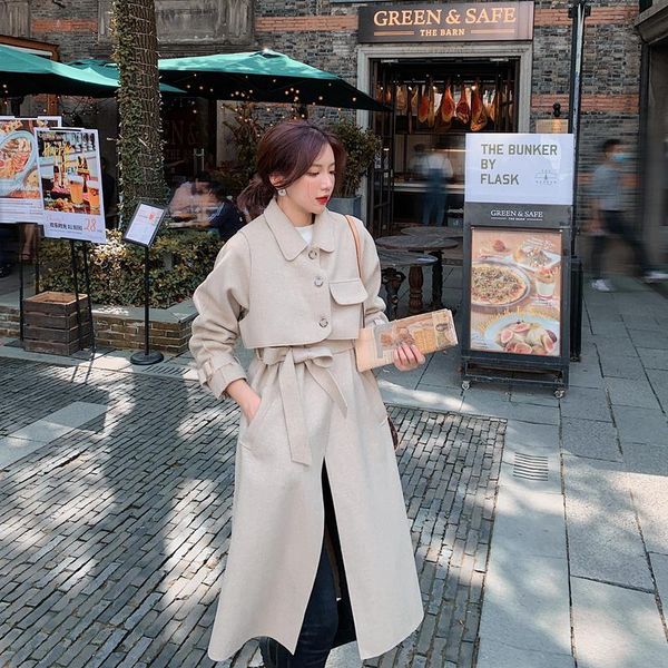 women's wool & blends make spot han edition about double-sided cloth coat two-piece winter in the long, Black
women's wool & blends make spot han edition about double-sided cloth coat two-piece winter in the long, Black