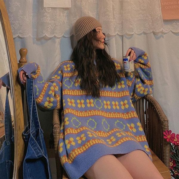 women's sweaters basic retro striped knitted pullover women loose korean flower long-sleeved sweater round neck oversized fall sweatshi, White;black
women's sweaters basic retro striped knitted pullover women loose korean flower long-sleeved sweater round neck oversized fall sweatshi, White;black