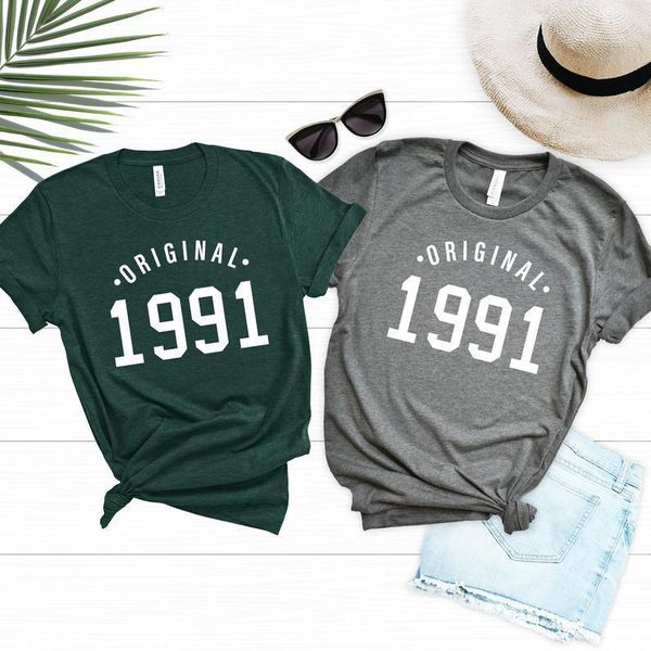 1991 original customizable date birthday women casual cotton fashion tumblr party club tees aesthetic, White
1991 original customizable date birthday women casual cotton fashion tumblr party club tees aesthetic, White