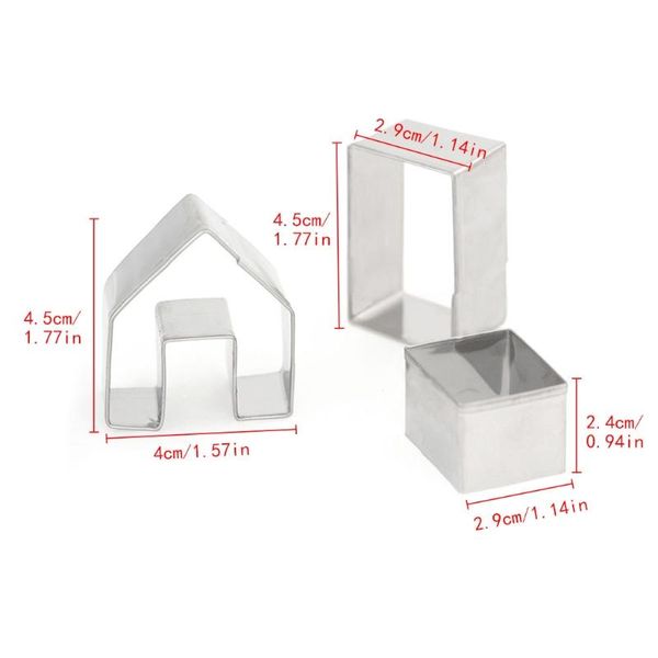 baking moulds 3pcs christmas gingerbread house biscuit cutter set stainless steel cookie mould
baking moulds 3pcs christmas gingerbread house biscuit cutter set stainless steel cookie mould