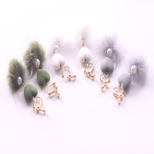 clip-on & screw back love otter hair ball without pierced ear clip temperament long pearl tassel drop earrings, Silver
clip-on & screw back love otter hair ball without pierced ear clip temperament long pearl tassel drop earrings, Silver