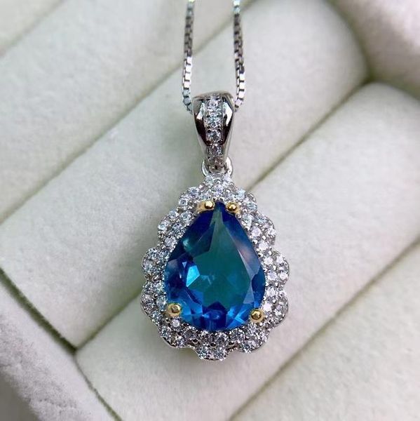 chains pure natural blue z pendant necklace classic 925 sterling silver chain support detection women's luxury jewelry
chains pure natural blue z pendant necklace classic 925 sterling silver chain support detection women's luxury jewelry
