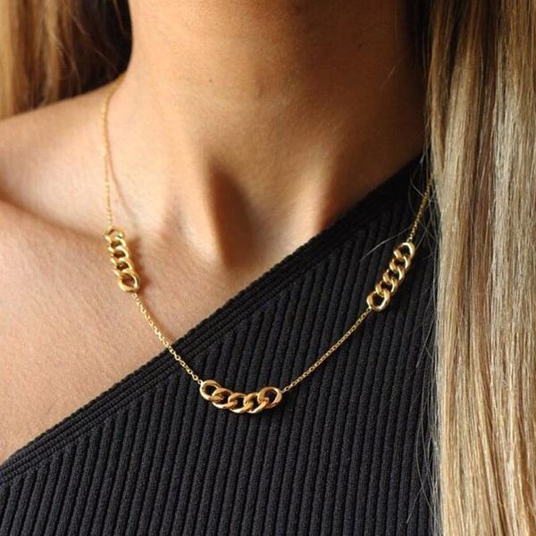 chains curb cuban chain necklace women 2021 classic simple gold color mix link for jewelry gift, Silver
chains curb cuban chain necklace women 2021 classic simple gold color mix link for jewelry gift, Silver