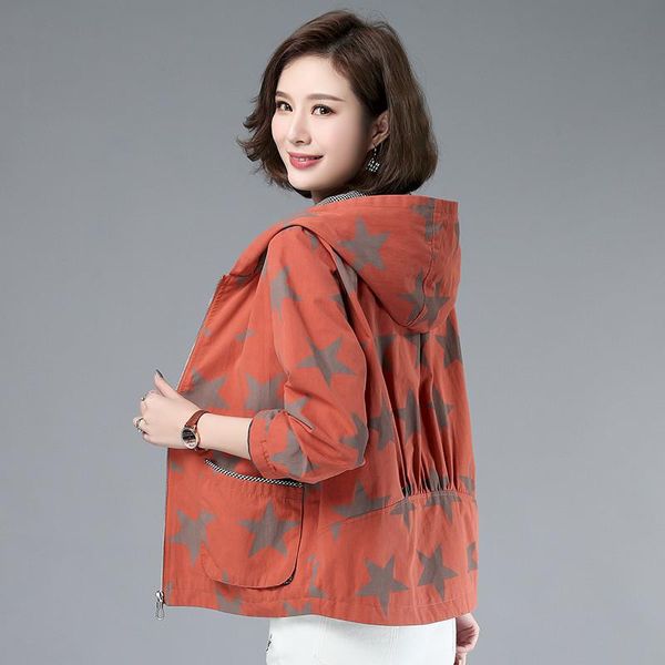 women's trench coats spring autumn women coat fashion printed hooded outerwear loose large size middle-aged short windbreaker female, Tan;black
women's trench coats spring autumn women coat fashion printed hooded outerwear loose large size middle-aged short windbreaker female, Tan;black