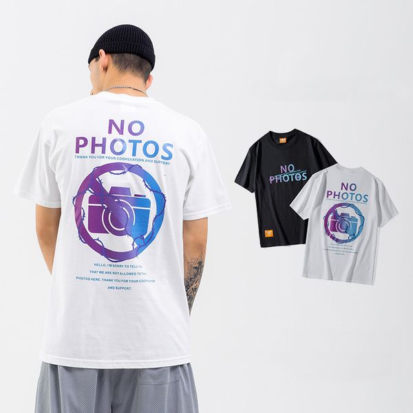 men hip hop streetwear t-shirts cotton short sleeve tees summer tees male no ps printing clothing, White;black
men hip hop streetwear t-shirts cotton short sleeve tees summer tees male no ps printing clothing, White;black