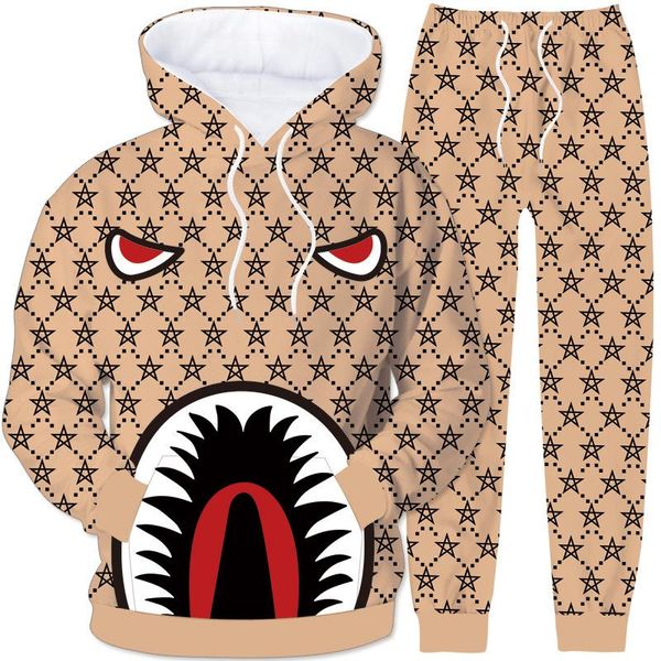 jogging clothing men's hooded suit autumn sports leisure printed sweater + casual pants trend two-piece, Black;red
jogging clothing men's hooded suit autumn sports leisure printed sweater + casual pants trend two-piece, Black;red
