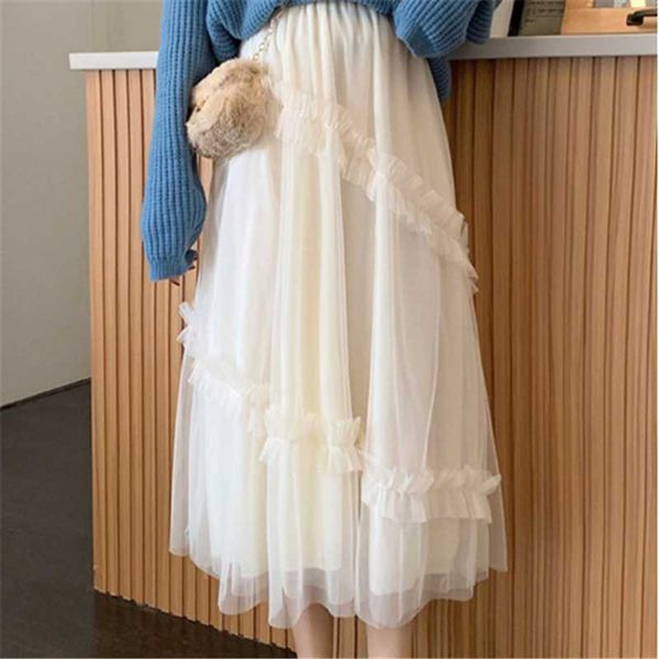 mesh mid-length a-line skirt for women in winter with sweater outer wear skirts, Black
mesh mid-length a-line skirt for women in winter with sweater outer wear skirts, Black