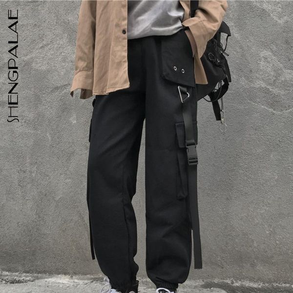 women's pants & capris shengpalae 2021 spring vintage patchwork harajuku woman man trousers elastics loose straight high waist za2471, Black;white
women's pants & capris shengpalae 2021 spring vintage patchwork harajuku woman man trousers elastics loose straight high waist za2471, Black;white