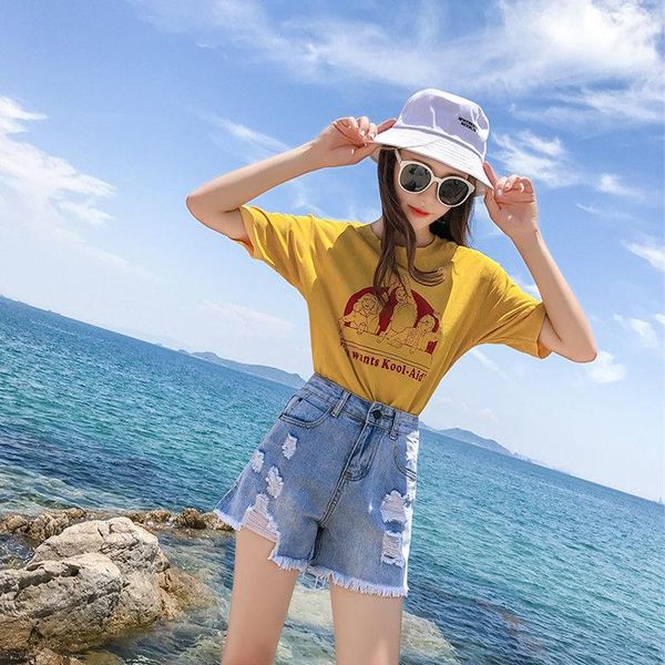 women's jeans summer hole-breaking denim shorts female loose leg pants student trend high waist slim versatile 2021 plus size, Blue
women's jeans summer hole-breaking denim shorts female loose leg pants student trend high waist slim versatile 2021 plus size, Blue