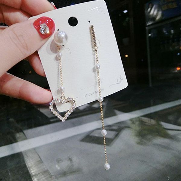 stud european and american heart - shaped ring chain long asymmetrical earrings fy18073106, Golden;silver
stud european and american heart - shaped ring chain long asymmetrical earrings fy18073106, Golden;silver