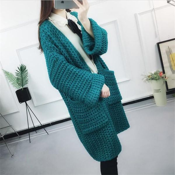 women's sweaters 2021 autumn solid coarse wool long cardigans women flare sleeve casual loose slim oversize knitted coat vestido, White;black
women's sweaters 2021 autumn solid coarse wool long cardigans women flare sleeve casual loose slim oversize knitted coat vestido, White;black