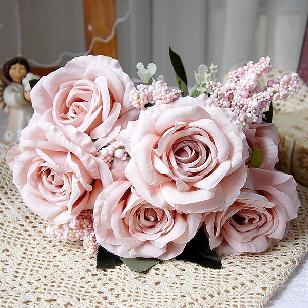 decorative flowers & wreaths luxury large rose bouquet silk artificial fowers home el display pography wedding decoration flores with leaves
decorative flowers & wreaths luxury large rose bouquet silk artificial fowers home el display pography wedding decoration flores with leaves