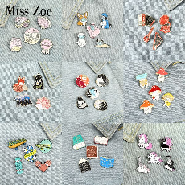 3-6pcs/set animal nature enamel pin custom cat mushroom overthink koi dog brooch lapel pin fun book badge jewelry amazing pricedio chan cont, Silver
3-6pcs/set animal nature enamel pin custom cat mushroom overthink koi dog brooch lapel pin fun book badge jewelry amazing pricedio chan cont, Silver